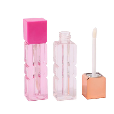 Onregelmatige 3,5 ml lipglazuurbuis met borstel in verschillende kleuren