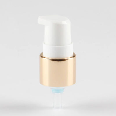 Luxe gouden cosmetische lotionpomp met witte actuator voor huidverzorgingsflessen