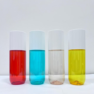 Verscheidene kleuren 150 ml plastic PET-fles met 15 mm kartondeksel