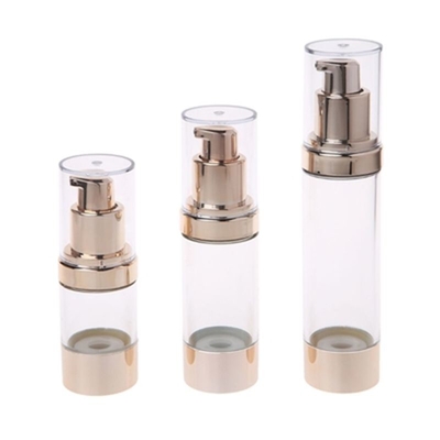 Topkwaliteit Goud Aluminium 20ml Plastic Airless Pump Flasje Gebruik Huidverzorging