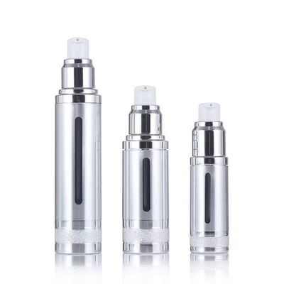 Luxe geanodiseerde aluminium pomp zonder lucht fles fles leeg cosmetisch vacuüm premium huidverzorging serum container meerdere capaciteit