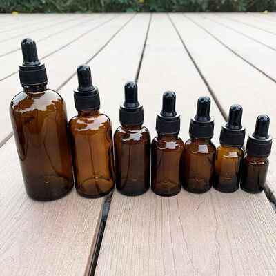 Groothandel Op maat gemaakte kleuren YB glazen essentiële oliefles met plastic drupper en zijdefilterdruk in 10 ml-100 ml capaciteit