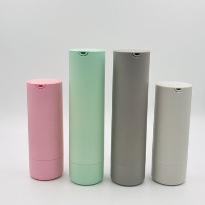 Groothandel 30 ml 50 ml Twist Plastic Airless Pump Flasje met Vacuum Lotion Pump in ABS + PP en aangepaste kleur