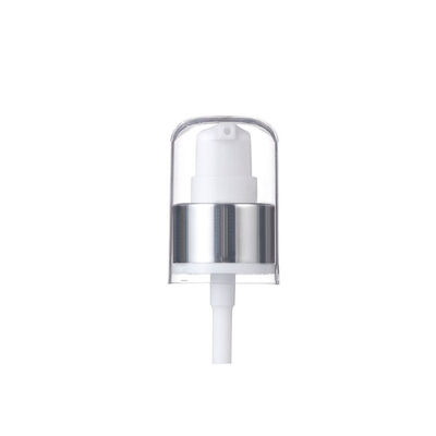 Cosmetische crème pomp met UV-bedrukking en schroefsluiting, kunststof lotionpomp met nekmaten 20/410 en 24/410