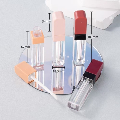4 ml plastic lipglazuur buis met vierkant hoofd is gemakkelijk te dragen