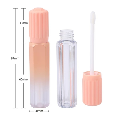 Ontwerp drager dekking met borstel plastic lip glazuur buis in verschillende kleuren