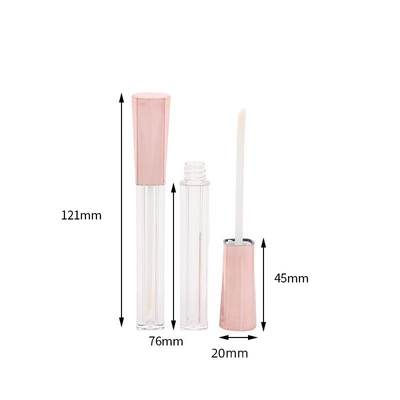 Octogonale Diamanten Metalen Aluminium Cover Plastic Lip Glaze Tube