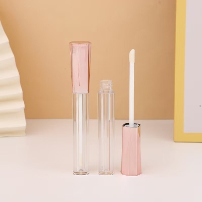Octogonale Diamanten Metalen Aluminium Cover Plastic Lip Glaze Tube