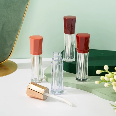 Verschillende kleuren Achterachtig Draagbaar Plastic Lip Glaze Tube Ronde vorm in Aluminium / Plastic materiaal