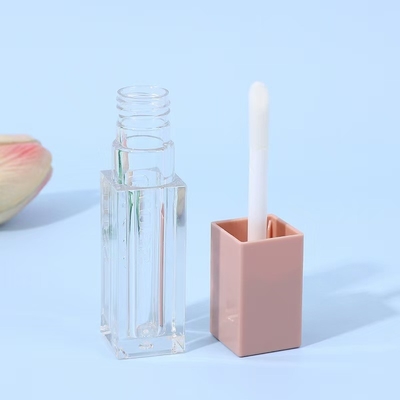 Vierkante Roze 7ml Plastic Lip Glaze Tube voor Liquid High Gloss Eyeshadow Lip Glaze