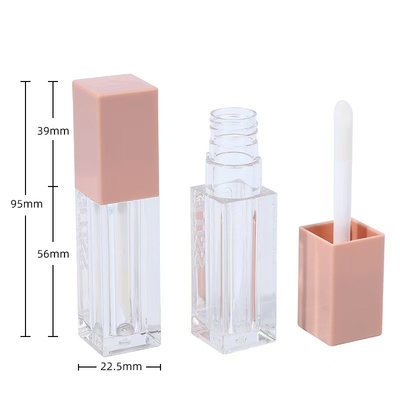 Vierkante Roze 7ml Plastic Lip Glaze Tube voor Liquid High Gloss Eyeshadow Lip Glaze