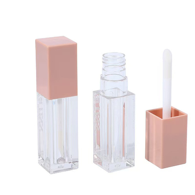 Vierkante Roze 7ml Plastic Lip Glaze Tube voor Liquid High Gloss Eyeshadow Lip Glaze