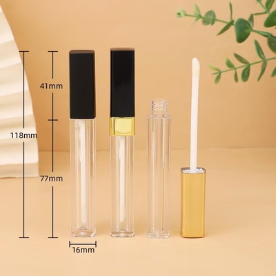 Slank vierkant lip glazuur buis aangepaste kleur voor onberispelijke cosmetica contouren