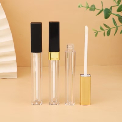 Slank vierkant lip glazuur buis aangepaste kleur voor onberispelijke cosmetica contouren