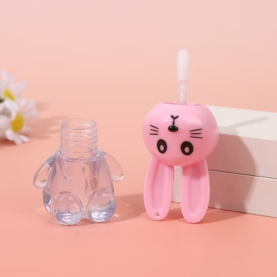 Draagbare Bunny Lip Glaze Tube met Borstel Aanpasbare kleur en gemakkelijk te dragen