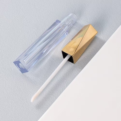 4.5ml Custom Color Lip Glaze Tube met Flocked Wand Applicator Onregelmatige vorm