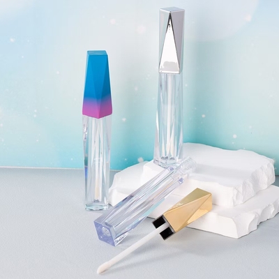 4.5ml Custom Color Lip Glaze Tube met Flocked Wand Applicator Onregelmatige vorm
