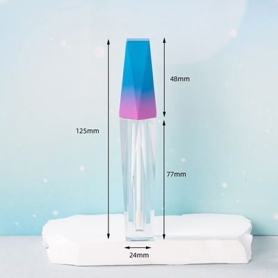 4.5ml Custom Color Lip Glaze Tube met Flocked Wand Applicator Onregelmatige vorm
