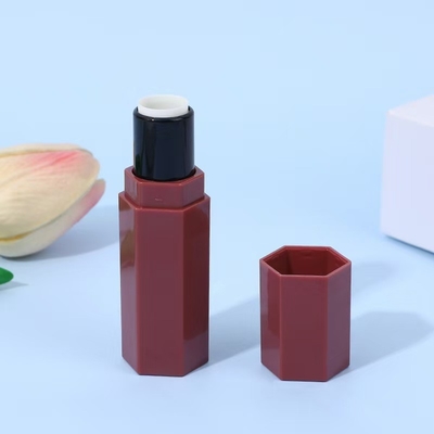 Hexagonale plastic lippenstiftbuis voor lippenstiftblushstick en glanzend effect 5 ml Proefgeleverd