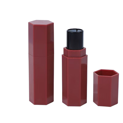 Hexagonale plastic lippenstiftbuis voor lippenstiftblushstick en glanzend effect 5 ml Proefgeleverd