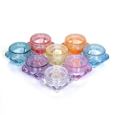 Transparante kleur 20g plastic crème pot voor huidverzorging cosmetica