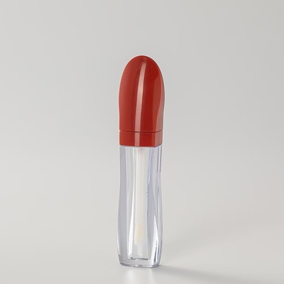Ronde grote lip glazuur buis met een mooi ontwerp en transparante fles