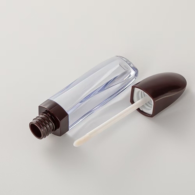 Ronde grote lip glazuur buis met een mooi ontwerp en transparante fles