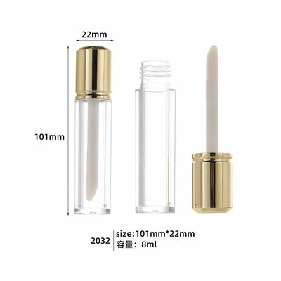 Ronde korte cover 6 ml lip glazuur buis kan worden aangepast met logo