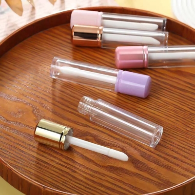 Ronde korte cover 6 ml lip glazuur buis kan worden aangepast met logo