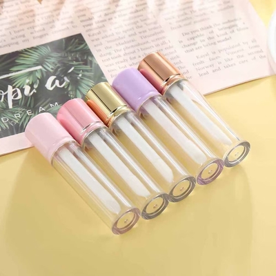 Ronde korte cover 6 ml lip glazuur buis kan worden aangepast met logo