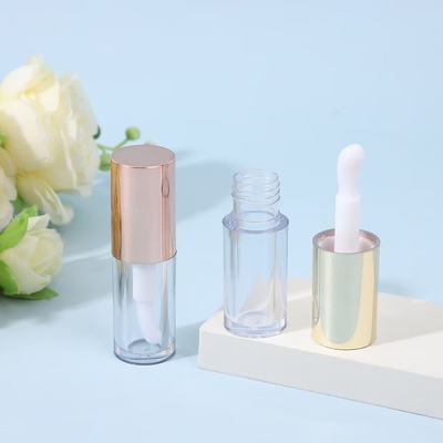 Ronde plastic lip glazuur buis met borstel verschillende kleuren kunnen worden aangepast logo kan worden aangepast