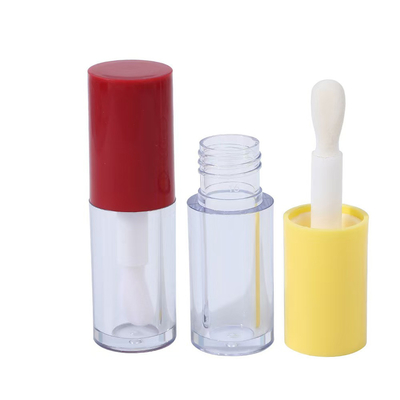 Ronde plastic lip glazuur buis met borstel verschillende kleuren kunnen worden aangepast logo kan worden aangepast