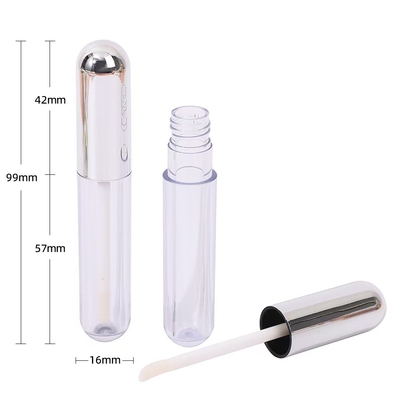 Hydraterende zilveren aluminium hoofdkap Plastic Lip Glaze Tube Technology Sense