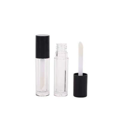 Vierkante plastic lip glazuur buis eenvoudig met borstel en afdrukbaar logo