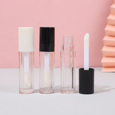 Vierkante plastic lip glazuur buis eenvoudig met borstel en afdrukbaar logo