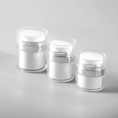 15G 30G 50G 100G plastic luchtloze pot met vacuümpomp aangepaste kleuren voor eindverpakking