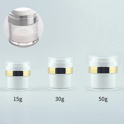 15G 30G 50G 100G plastic luchtloze pot met vacuümpomp aangepaste kleuren voor eindverpakking