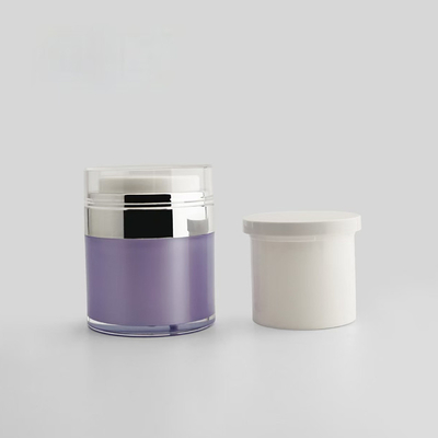 Hervulbare 50G Acryl Airless Cream Flasje Met Vervangbare Inner Jar Met Gepersonaliseerde Kleuren En Logo