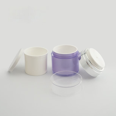 50G Hervulbare Acryl Airless Jar Op maat gemaakte zijdeprinter met vervangende binnenkruik en complete set