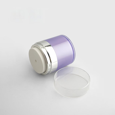 50G Hervulbare Acryl Airless Jar Op maat gemaakte zijdeprinter met vervangende binnenkruik en complete set