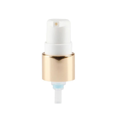 Luxe gouden cosmetische lotionpomp met witte actuator voor huidverzorgingsflessen