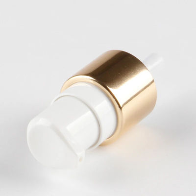 Luxe gouden cosmetische lotionpomp met witte actuator voor huidverzorgingsflessen