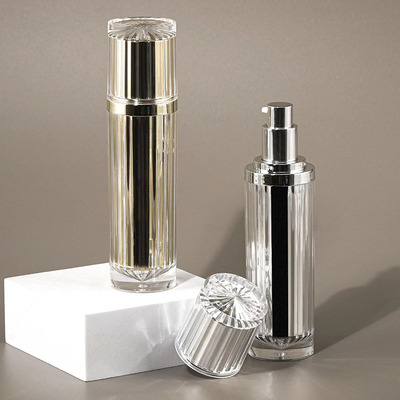 Acrylische luchtloze potfles 30G 50G 30ML 50ML 100ML voor cosmetische lotion met aluminium lotion pomp of mist sprayer