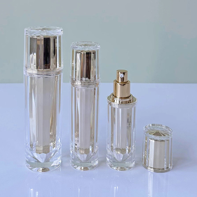 Acrylische luchtloze potfles 30G 50G 30ML 50ML 100ML voor cosmetische lotion met aluminium lotion pomp of mist sprayer