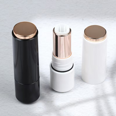 Ronde plastic lippenstiftbuis 3.5g voor cosmetisch elektroplatering ontwerp in elke kleur