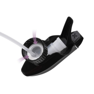 Schroefsluiting Zwarte plasticsprayer 28/410 voor het schoonmaken van flessen
