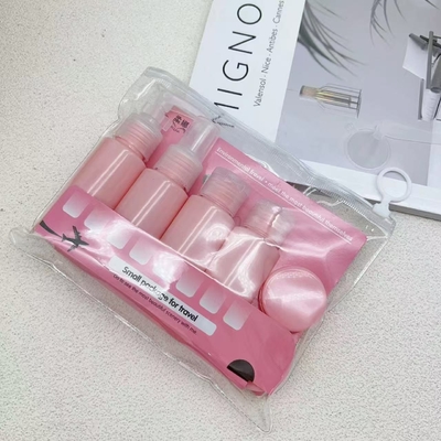 Delicaat ontwerp 50 ml plastic reisflesset met een luxe uitstraling