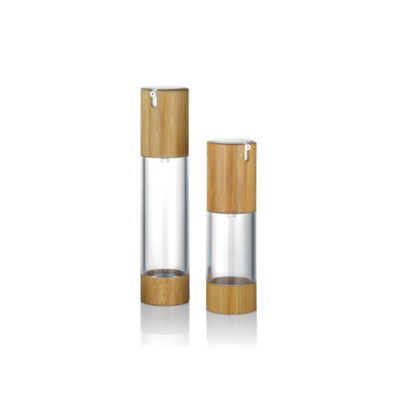 Aluminium houten 30 ml luchtloze pompfles met aangepaste kleuren