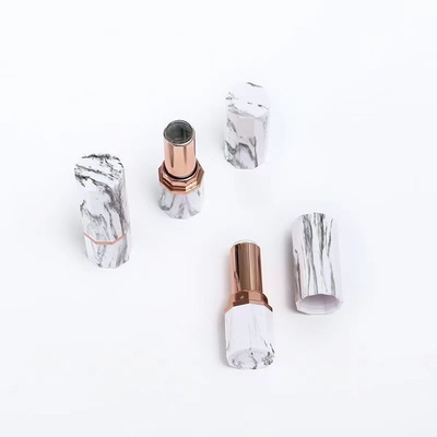 Luxe witte en zwarte lippenstift buis lege container sexhoekige vorm