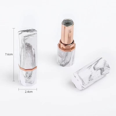 Luxe witte en zwarte lippenstift buis lege container sexhoekige vorm